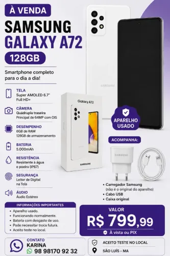 Celular Samsung Galaxy A72