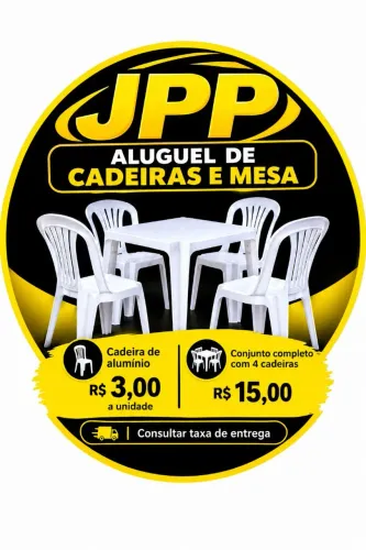 Alugueis de cadeiras e mesas 