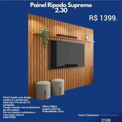 Móveis novos direto de fábrica - Painel ripado
