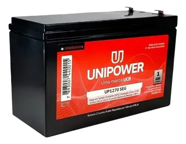 Bateria Selada Unipower P/ Nobreak, VRLA, 12V 7Ah