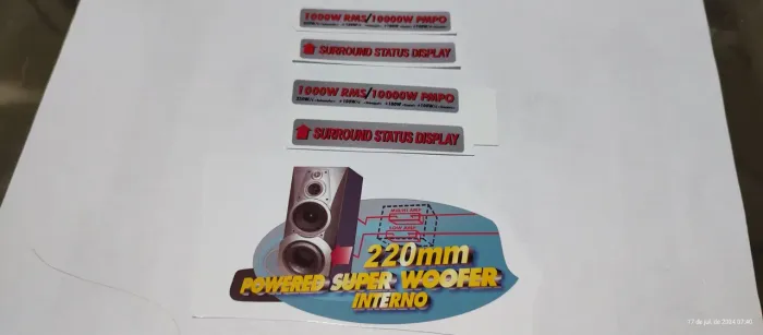 Adesivo para aparelho de som Mini system aiwa 1060