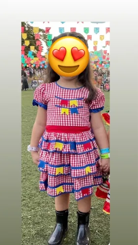 Vestido festa junina 100% algodão Tamanho 2