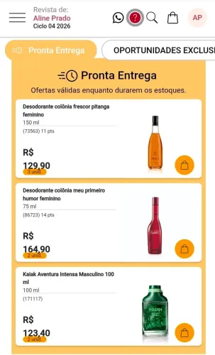 Vendo perfumes Natura, pronta entrega.