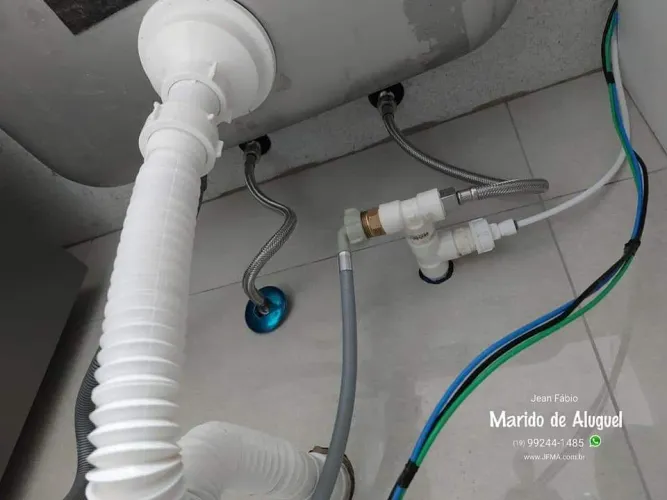 Instalação profissional elétrica e hidráulica em lava louça
