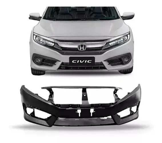 Parachoque Dianteiro Honda Civic 2017 a 2019 - Preto Liso - TYG