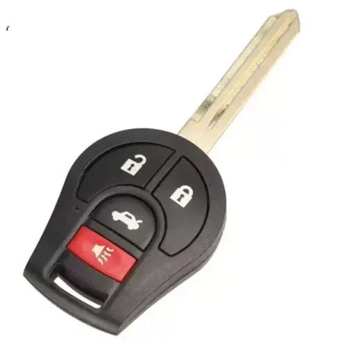 Capa Carcaça da Chave Nissan Versa March Tiida Sentra 4 Botões