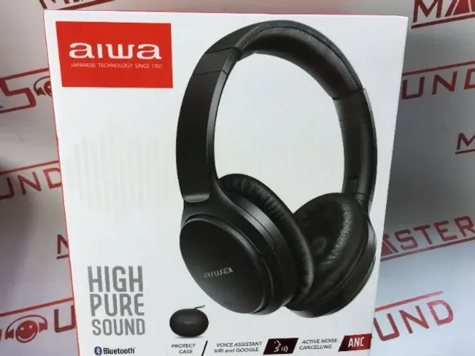 fone de ouvido aiwa aws-hp-01B c/bluetooth 5.0 original profissional bateria 28 horas
