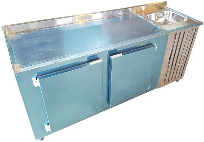 Balcão de serviço com Cuba Inox 1,90m 