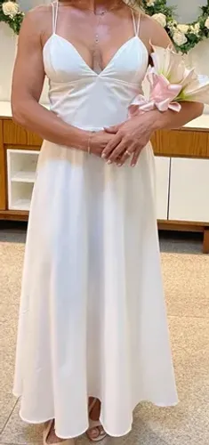 Vestido para casamento civil branco 