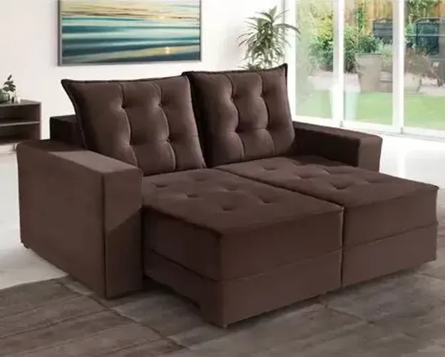 Sala sofá retrátil e reclinavel de 180 cm 