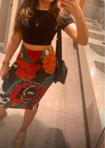 Saia FARM Midi Estampada