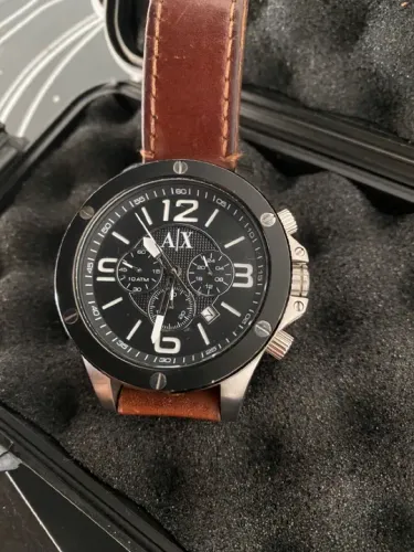 Relógio Armani Exchange Chronograph Black Dial AX1509
