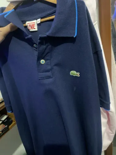 Polo Lacoste Live Azul - Tamanho 5 ( M ) 