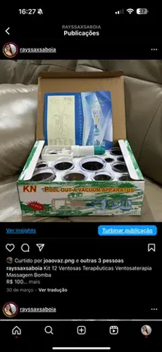 Kit 12 Ventosas Terapêuticas Ventosaterapia Massagem Bomba