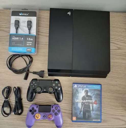 Promoção PS4 Fat 500Gb 2 Controles + Jogo( ACEITO CREDISHOP)