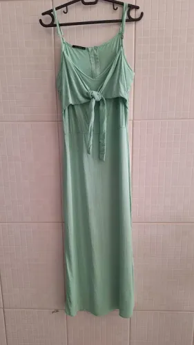 Vestido Midi Mercatto P verde água Viscose