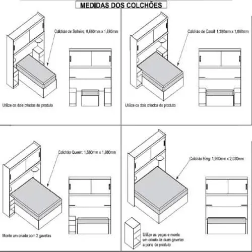 Guarda roupa modular solteiro/casal/queen/king Gênova plus TT Y8