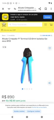 Baixei pra venderAlicate Grimpador GEDORE  8155 140,00