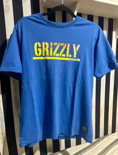 Camiseta Grizzly Stamp Fadeway Tee Azul