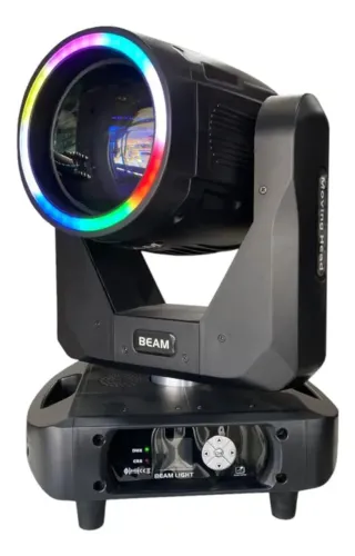 2 Moving Head Beam 9r com borda LED + Case | Iluminação Profissional (Usado)