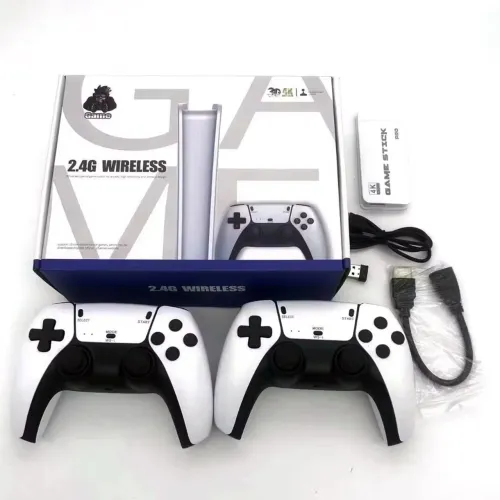 GameStick Retrô M15 PRO 4K - 64GB - 20 Mil Jogos Clássicos - 2 Controles Sem Fio
