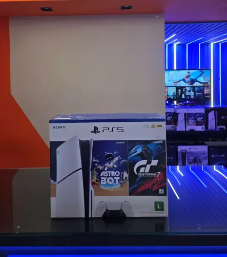 PS5 SLIM 1TB c/ Leitor e 2 Jogos. Temos Loja Física. Super Oferta!