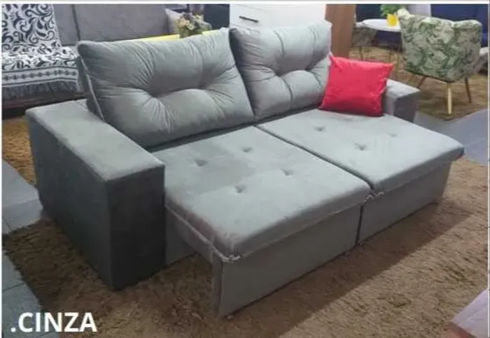 Sofá Retrátil e Reclinável 2.24mt Novo fazemos entrega