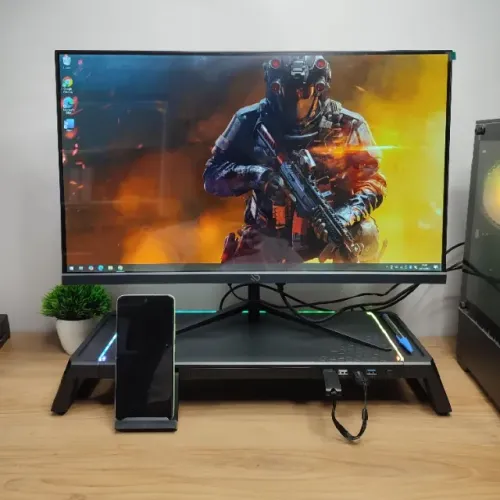 Base para Monitor Gamer BM?L100BK RGB?C3Tech