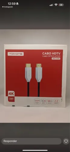 Cabo Óptico Ativo 4K HDMI Tomate MHD-43100
