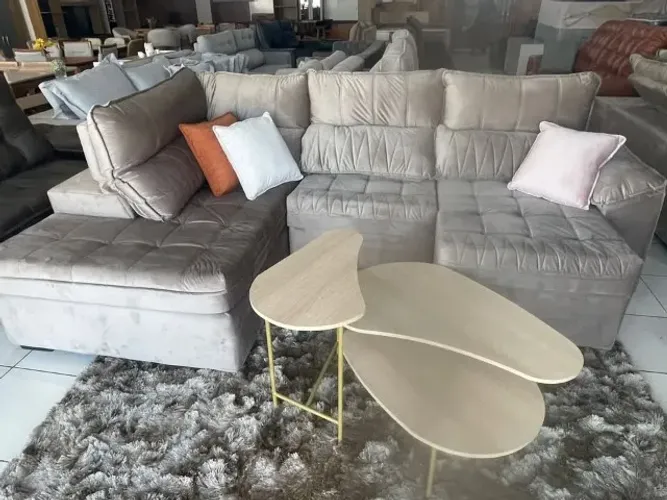  SOFA DE CANTO EM MOLAS ENSACADASS RETRATIL E RECLINAVEL