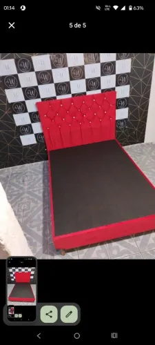 Cabeceira e cama box casal 