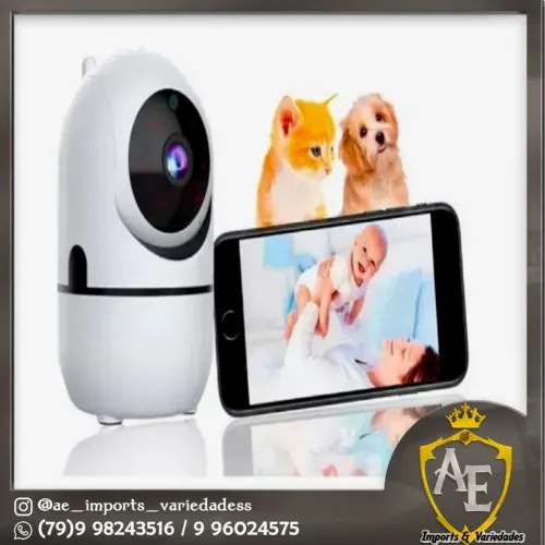 Câmera de Segurança Wifi para Bebês e Pets