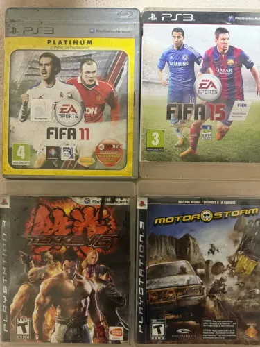 Jogos de PS3 FIFA 11, FIFA 15, FIFA 08 e Prototype