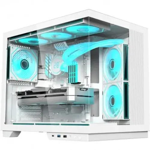 Gabinete Gamer Fortrek Clarity Max, Mid Tower, Vidro Temperado, MATX, Preto, S/Fonte e Fan
