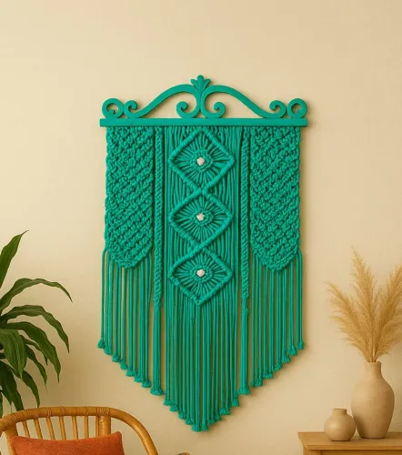 Painel em macramé 