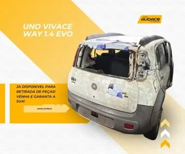 Sucata Uno vivace way 1.4 evo. Ja disponivel para retiradas de peças!