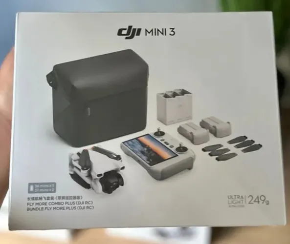 Drone DJI Mini 3 Fly More Combo controle de tela profissional LUCRE com imagens aéreas 