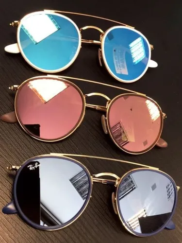 Ray-Ban Round Double Bridge - Óculos de Sol Proteção UV 400