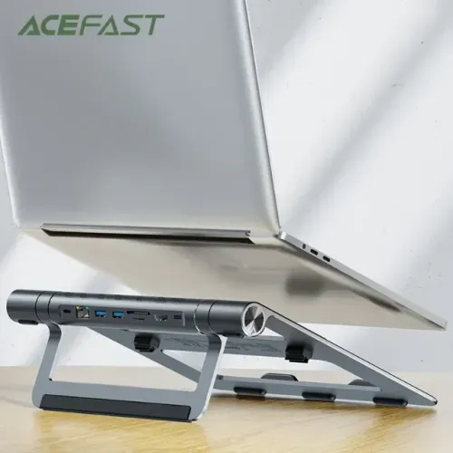 Suporte Acefast para Macbook com hub 8x1 na caixa