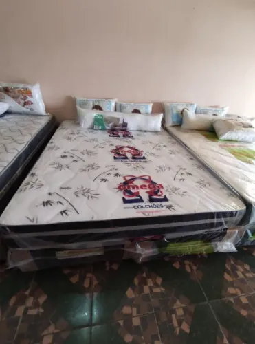 Cama box Queen base mais colchão d 65 22 cm 