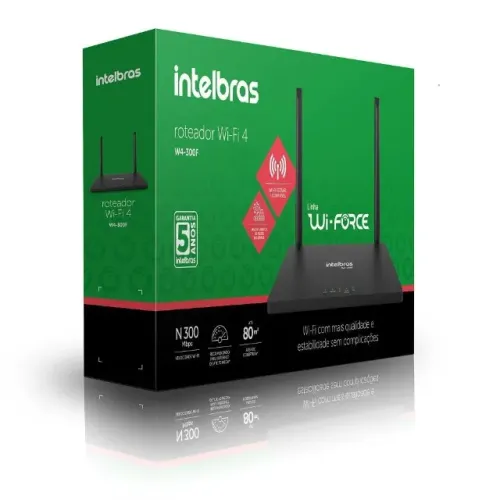Roteador Wi-Fi 4 Intelbras W4-300F Preto 110v/220v