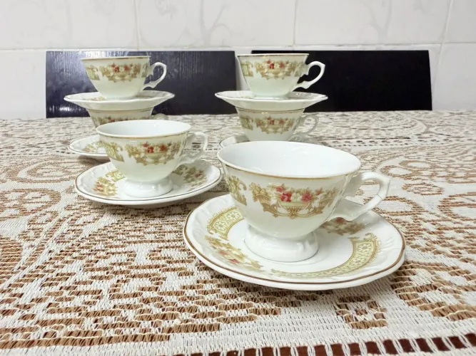 Jogo de Xícaras de café em porcelana Schmidt 