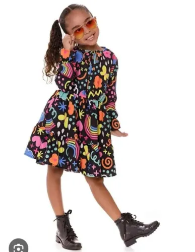 VESTIDO INFANTIL MENINA MANGA LONG Bellita Kids sem.uso tam 4<br><br>49.99