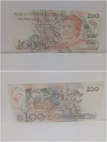 Moeda brasileira 100 cruzeiros Cecília Meireles