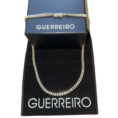 Colar Guerreiro em Prata 925. Modelo Grumet. 55 cm