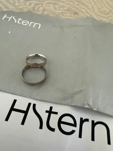 Alianças ouro branco 18K ( par )