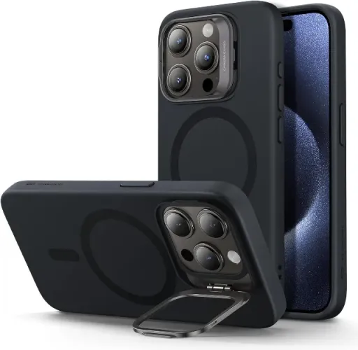 Capa Para iPhone 15 Pro Esr Magsafe Com Suporte - Preto