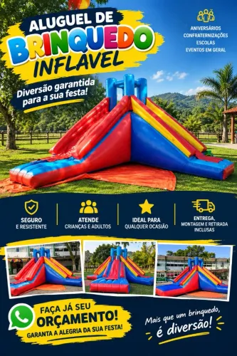 ESCORREGADOR INFLÁVEL PARA ALUGUEL