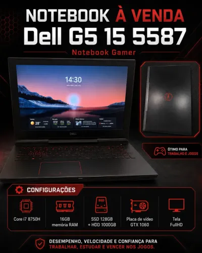 Notebook Gamer Dell G 5 15 5587