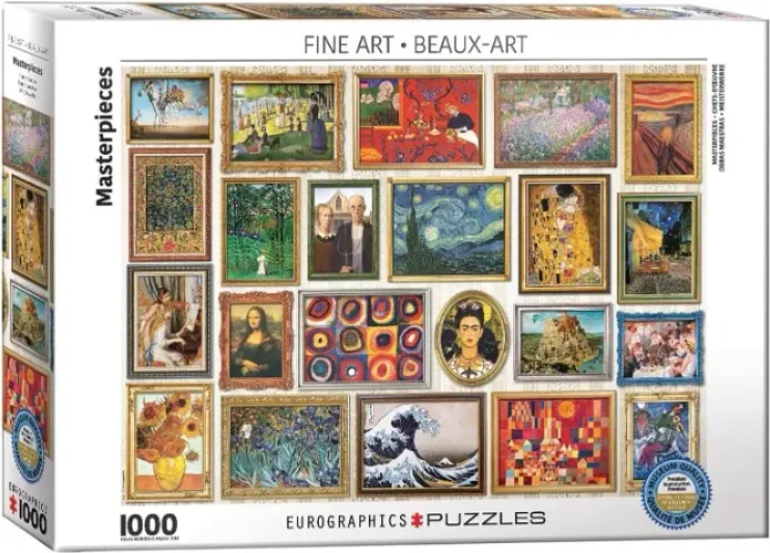 Quebra-cabeça puzzle Masterpieces Eurographics Fine Art, 1000 peças